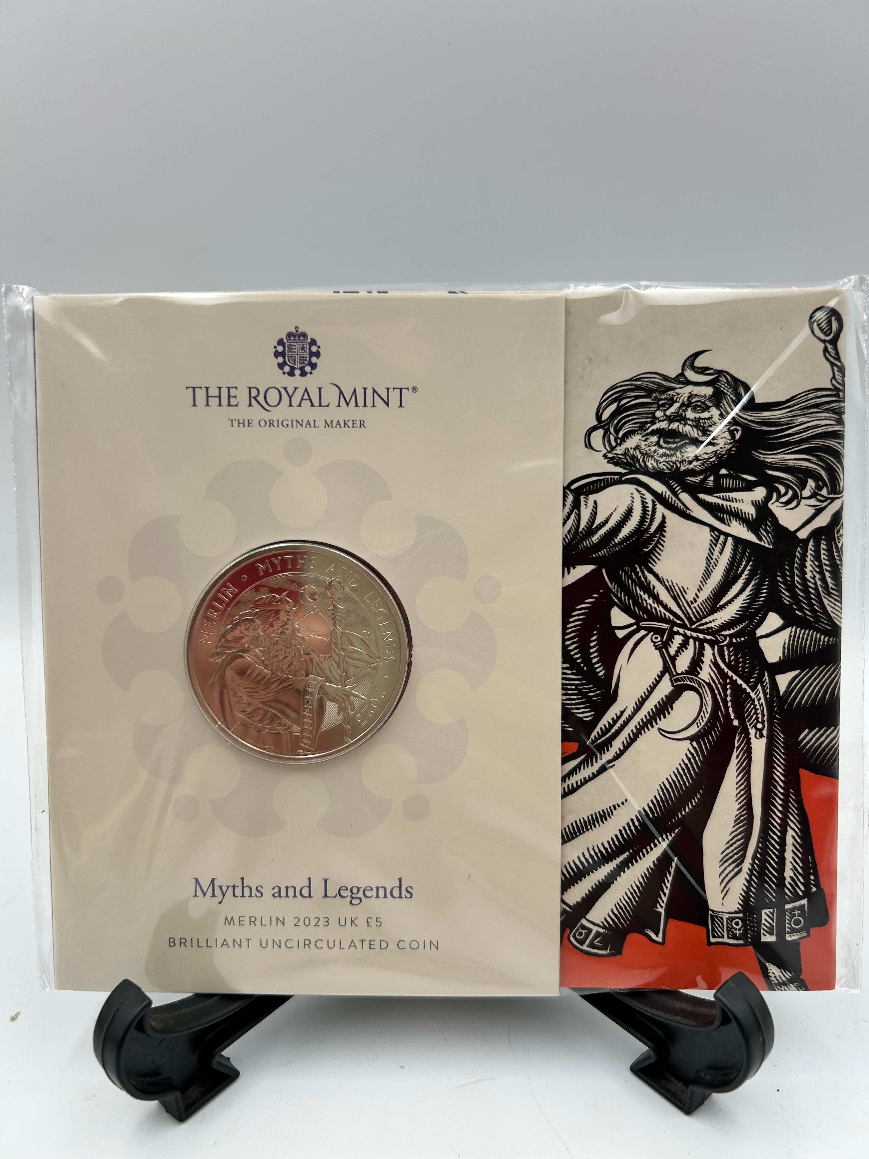 King Charles III White Metal Five Pound Coin by The Royal Mint, 2023