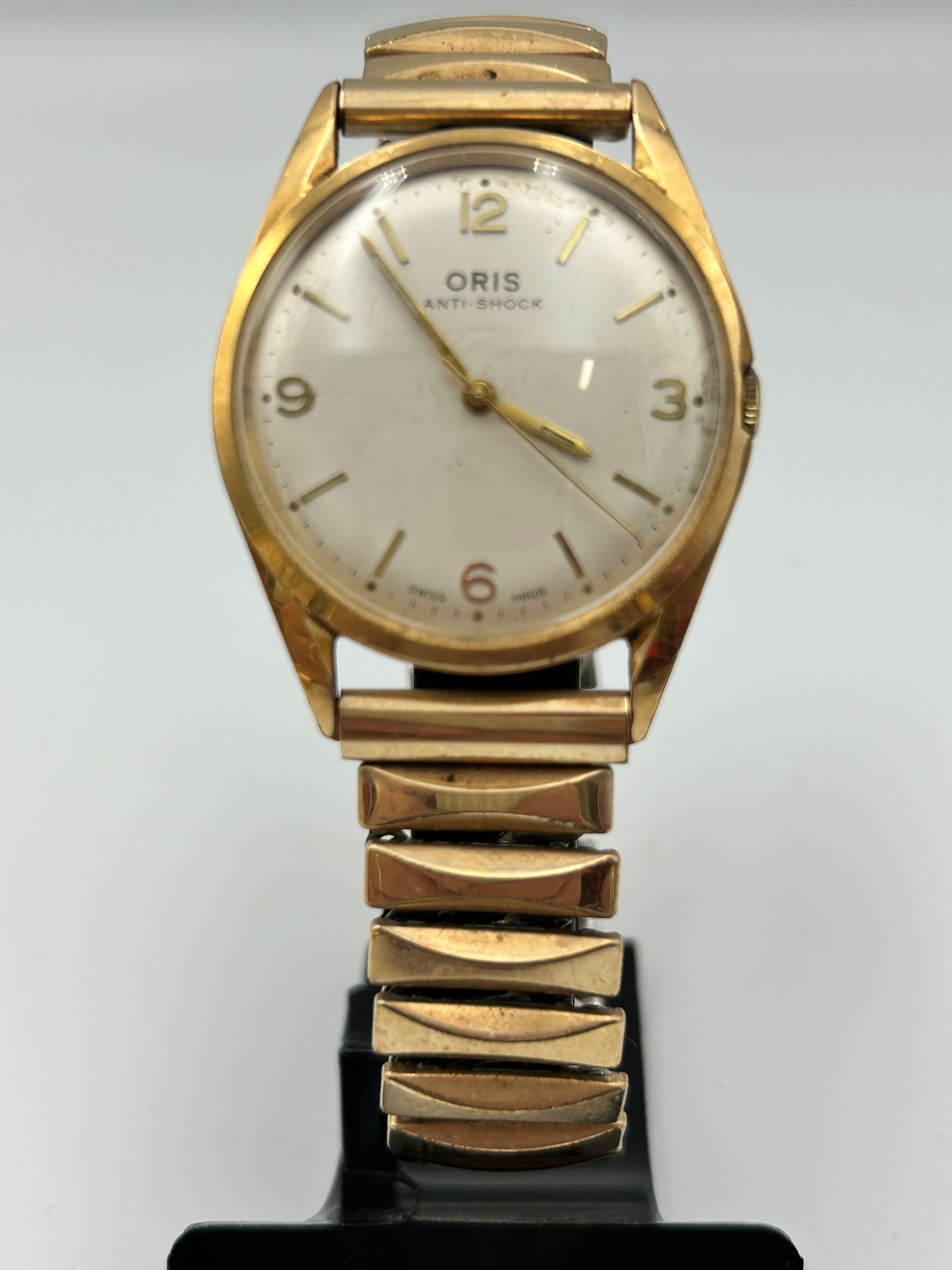 Oris Anti-Shock Gilt-Metal Effect? Mechanical Wristwatch ,Running When Listed