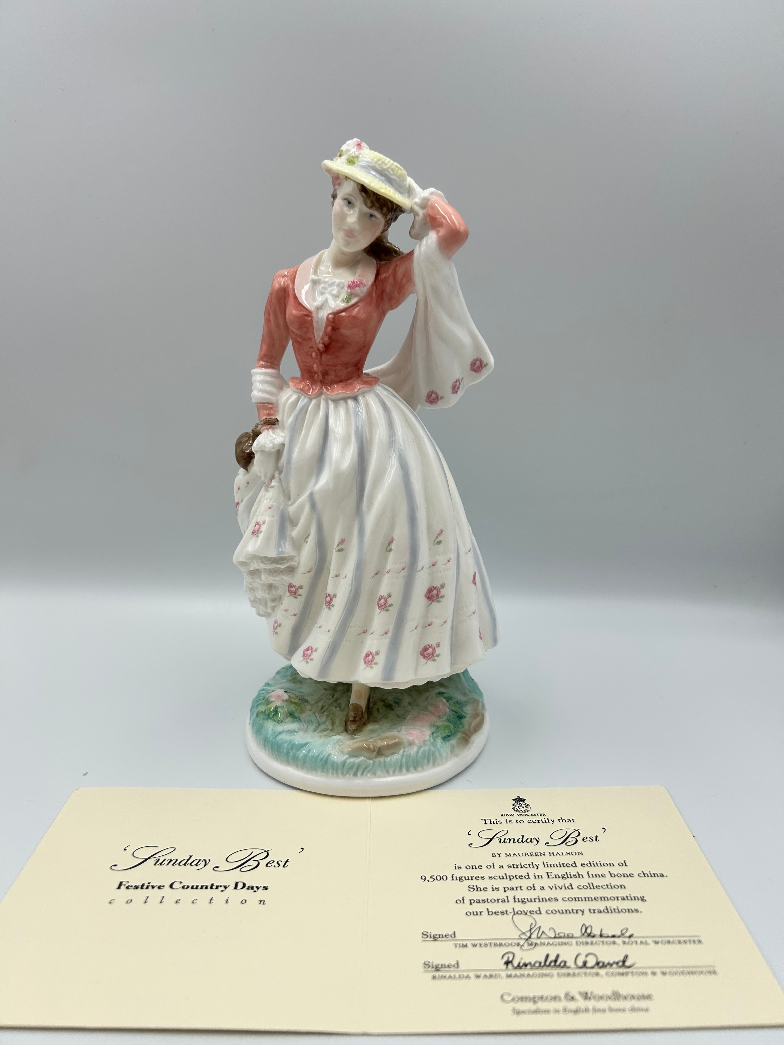 Royal Worcester Fine Bone China Figurine, Sunday Best by Maureen Halson, 1993