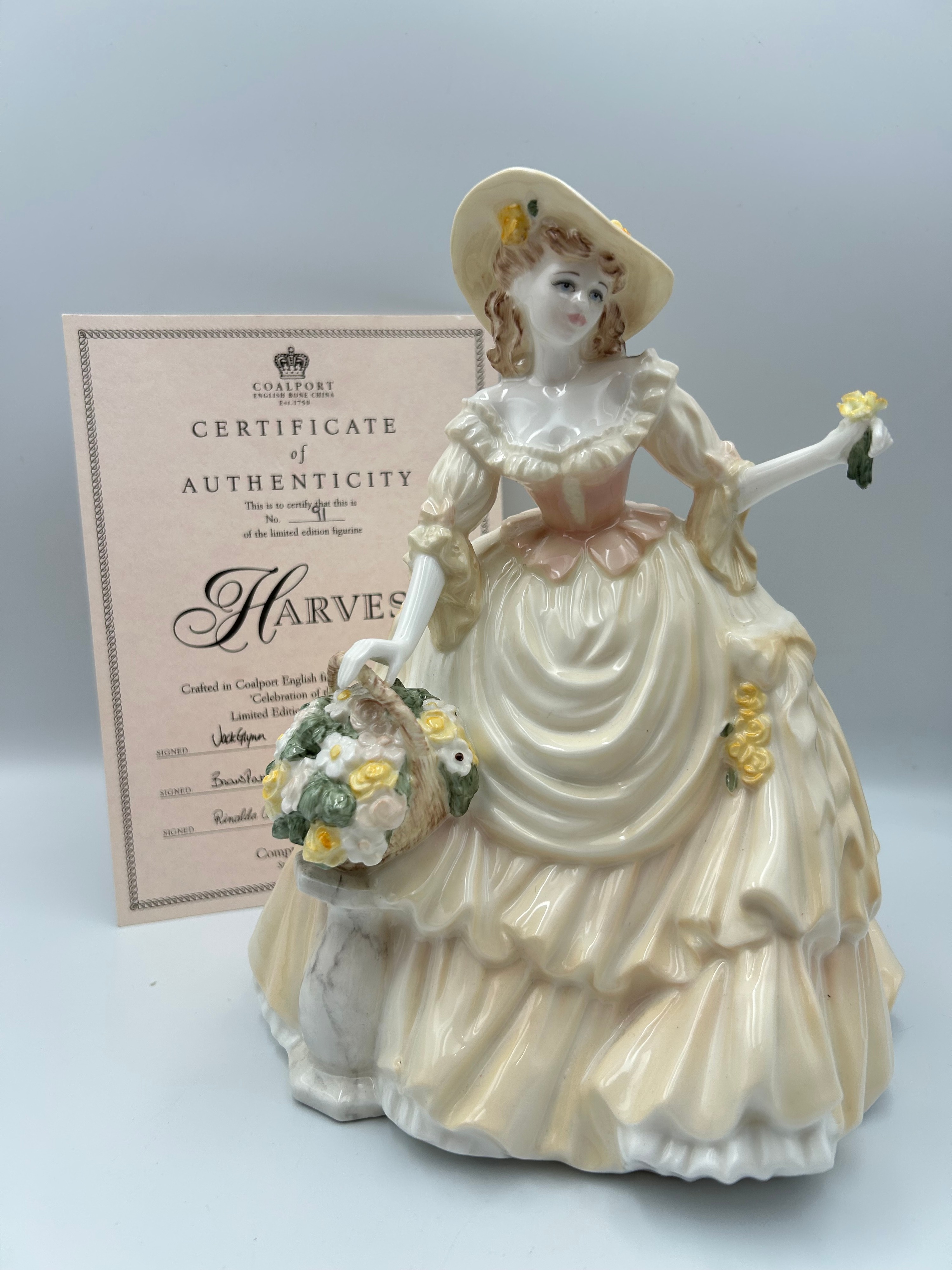 Coalport Fine Bone China Harvest Gold Figurine CW416 by Jack Glynn, No. 91