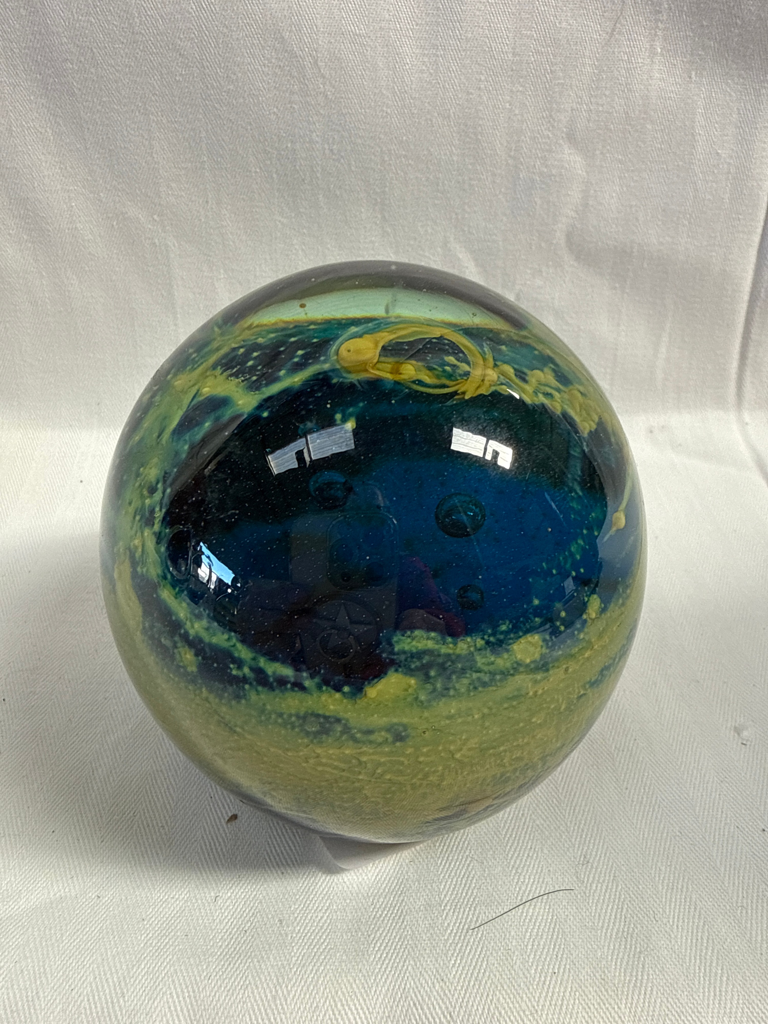 Contemporary Glass Magnum Orb Paperweight by Klaus?, 2019
