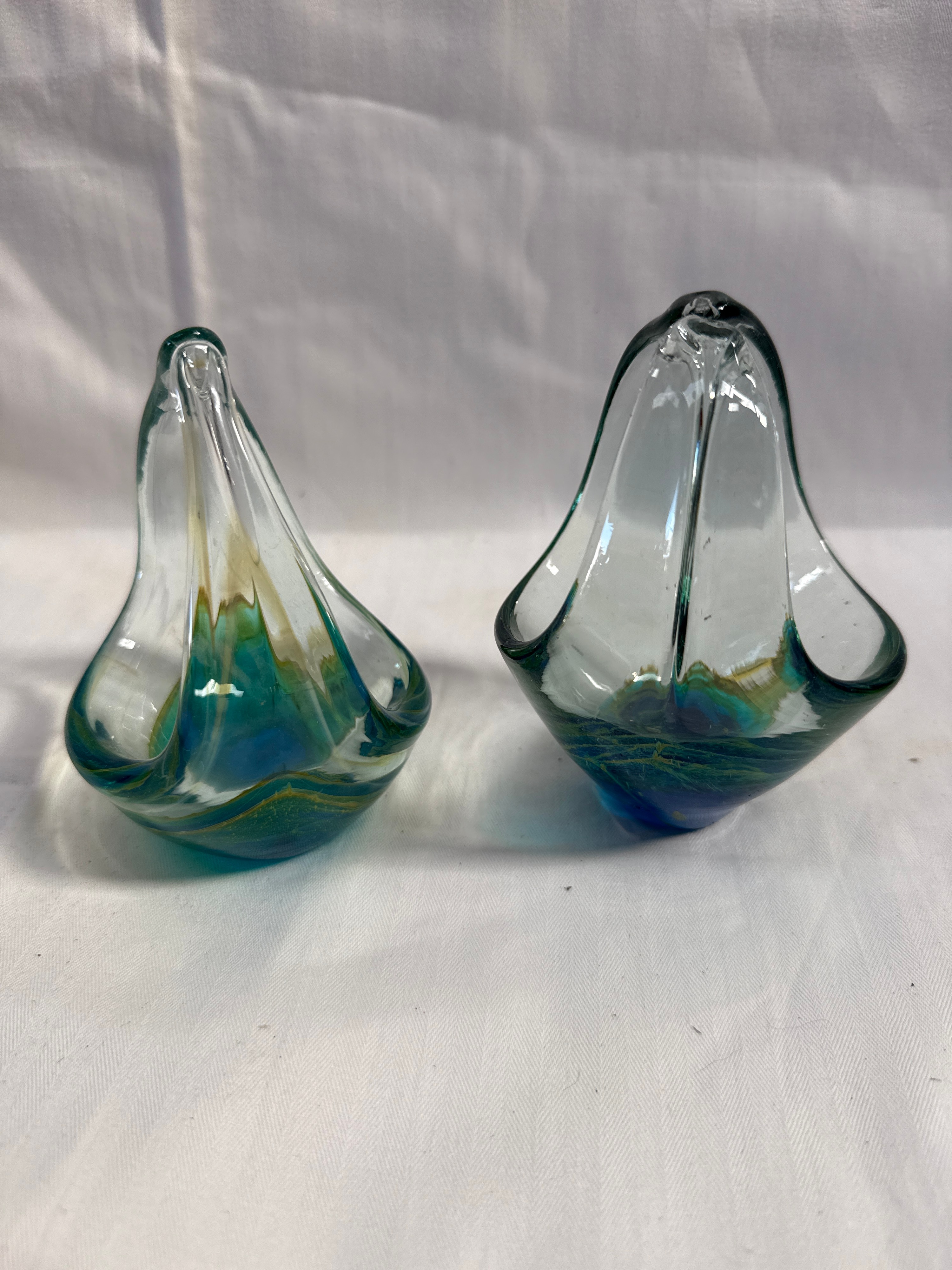 Mid-Century Modern Studio Glass Bowls by Mdina?