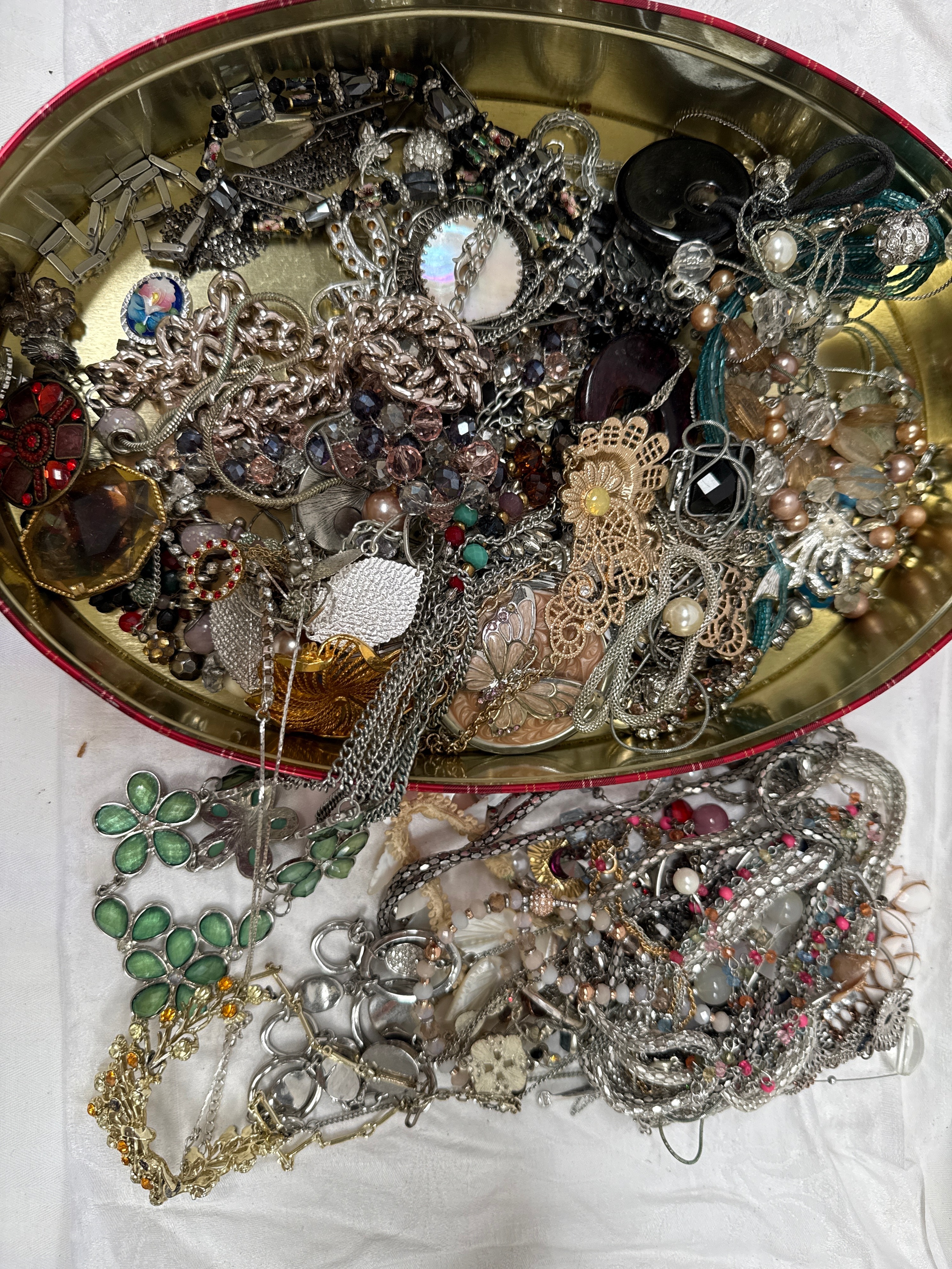 A Collection of Vintage? and Contemporary Mixed Metal and Resin Costume Jewellery