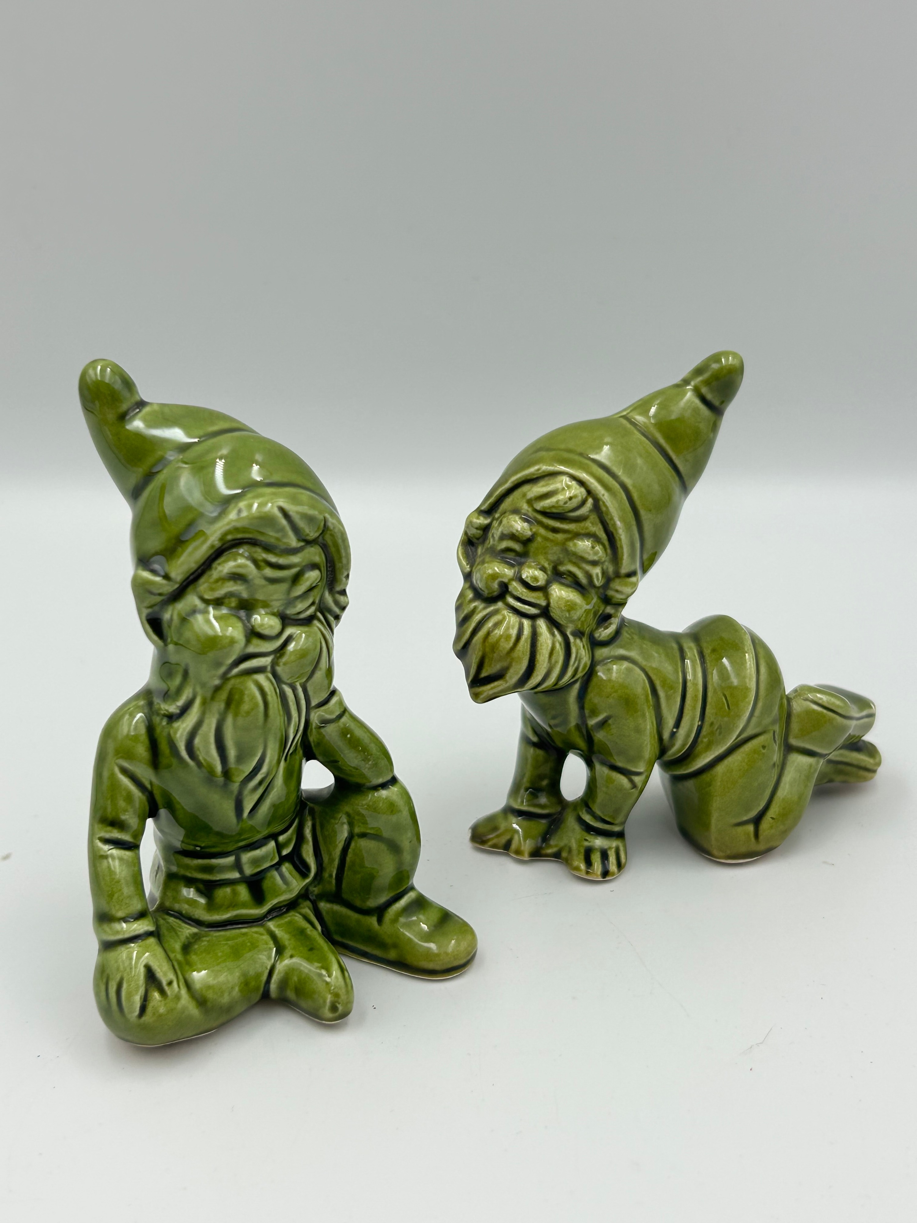 Mid-20th Century Ceramic Leprechaun Figurines by Knock Pottery? Ireland