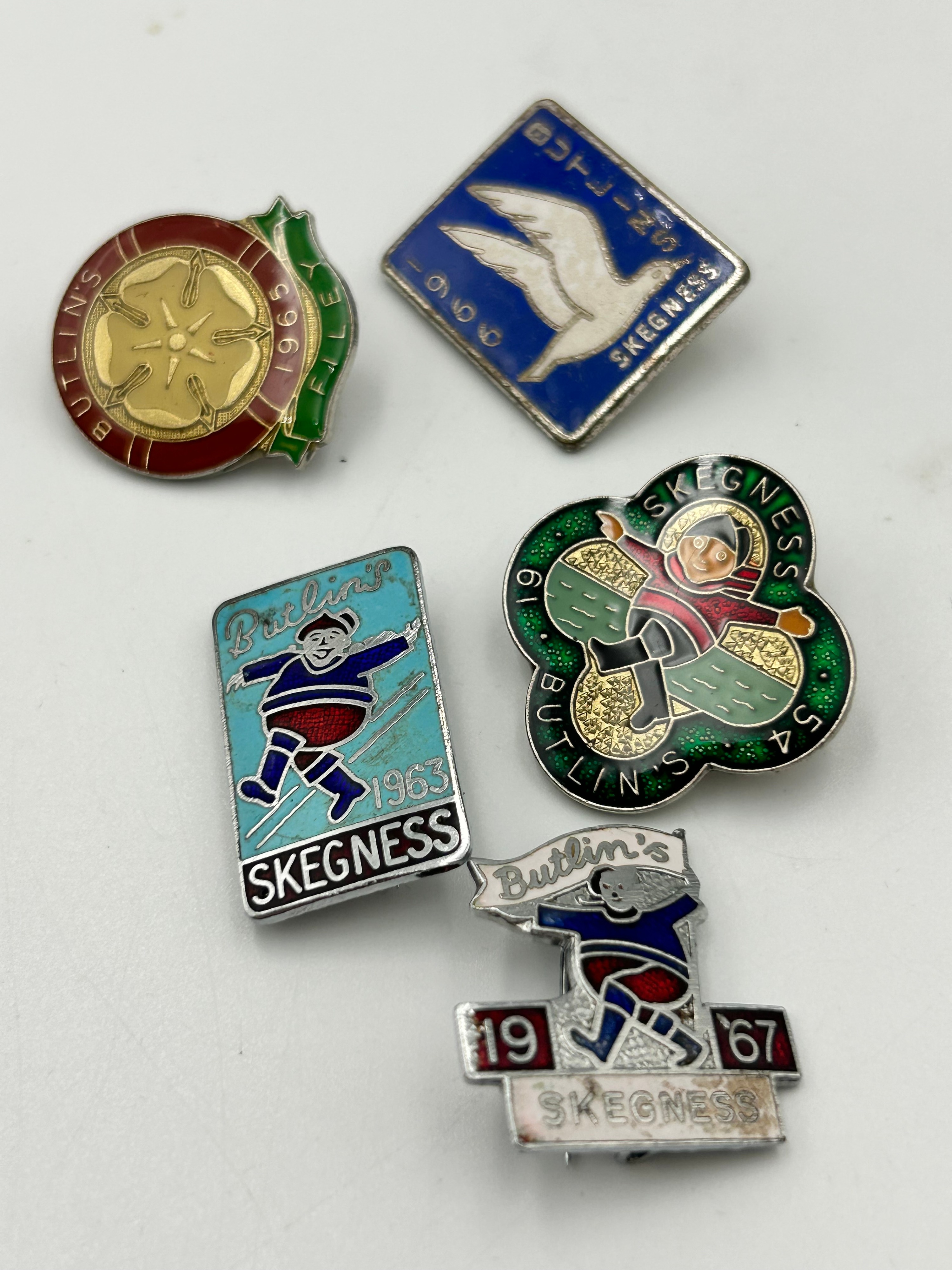 Butlin's Enamel and White Metal Lapel Badges, 1960-1967