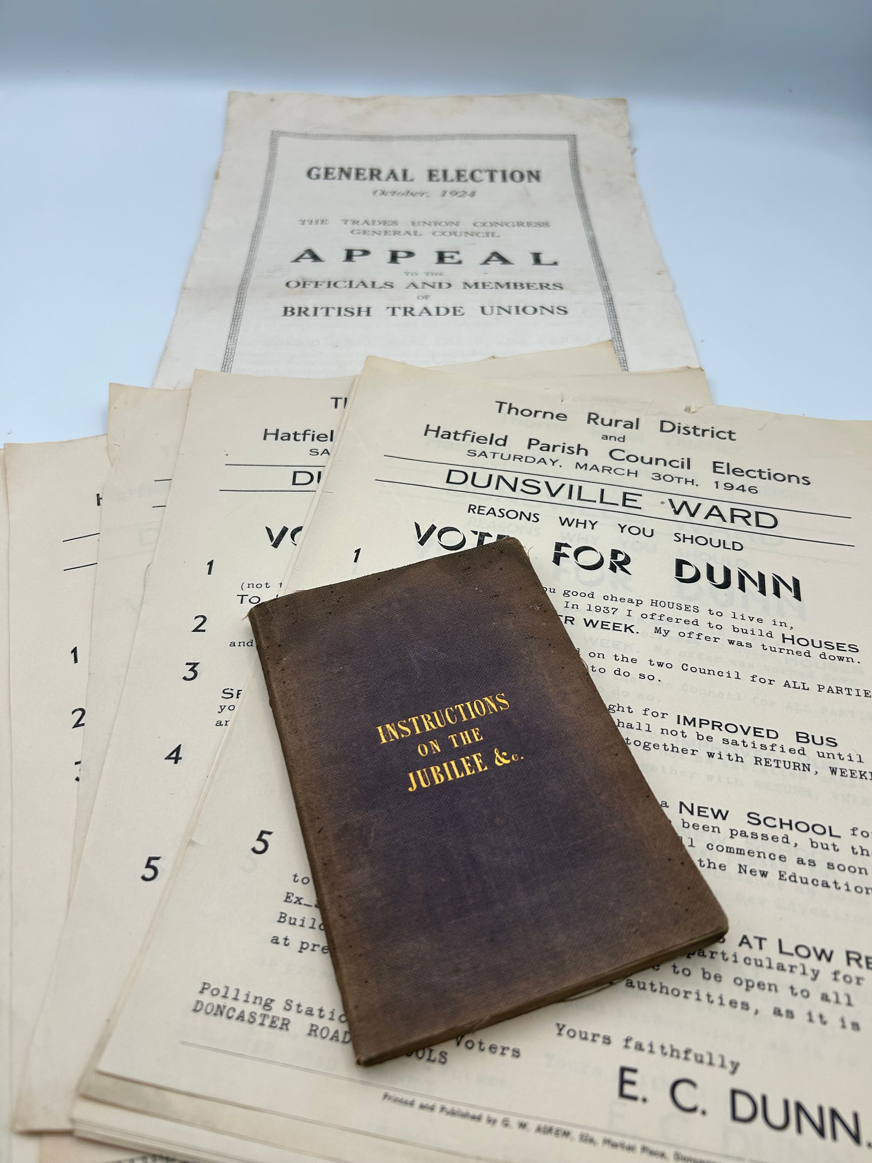 Early to Mid-20th Century Paper Political and Local History Ephemera, 1924-1946