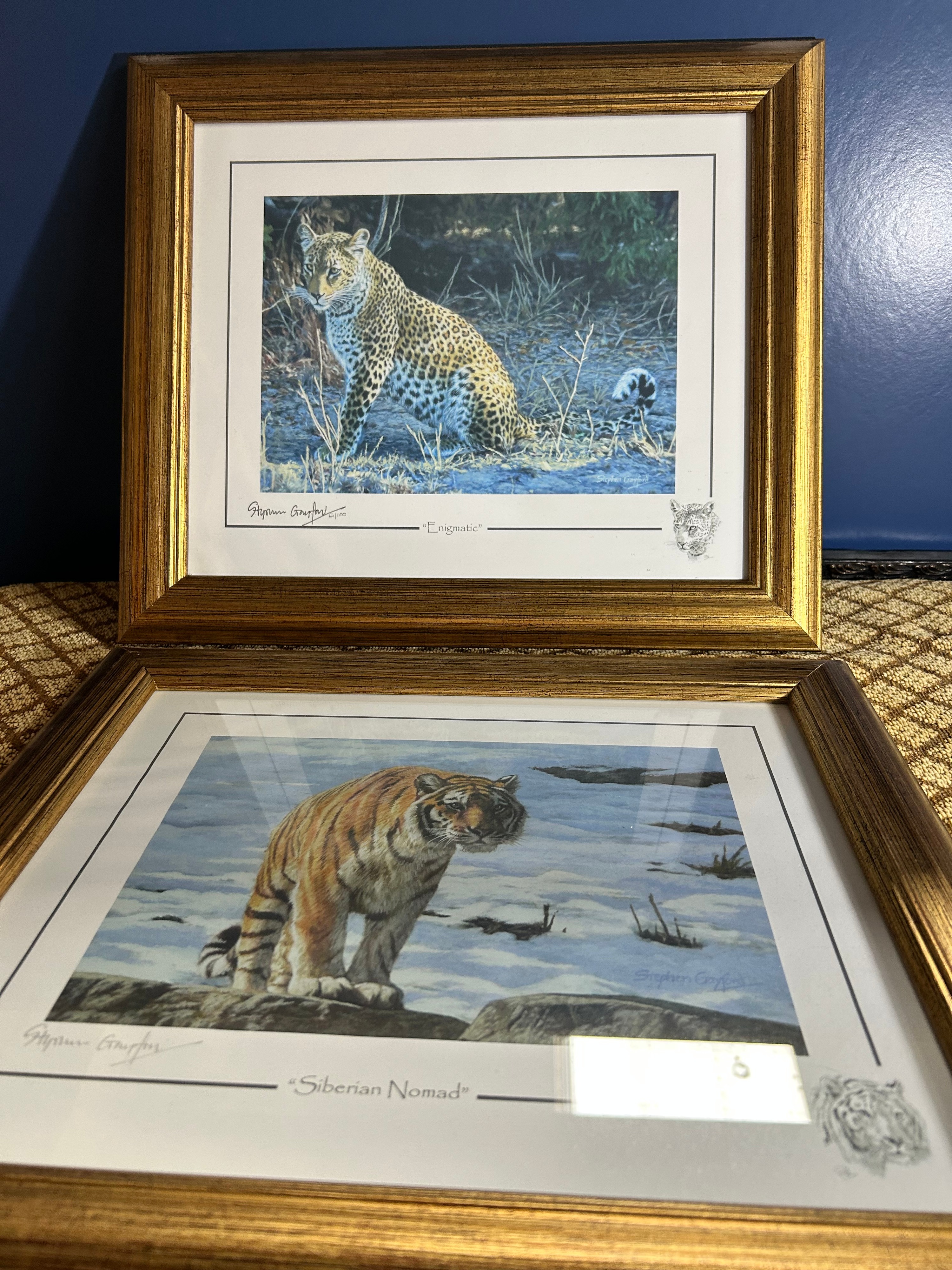 Modern Gilt-Effect Framed Wildlife Giclée Prints by Stephen Gayford, 2008