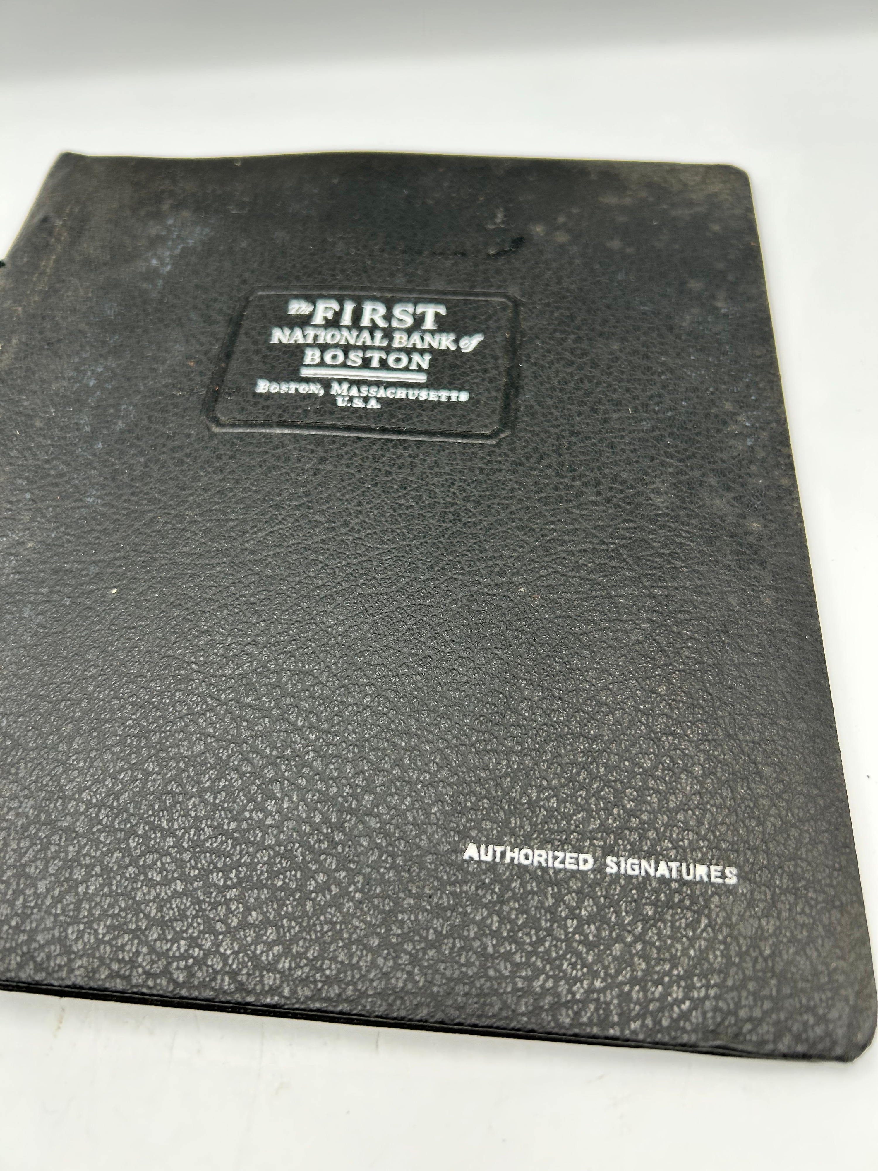 First National Bank of Boston  Authorized Signatures Manual, 1934-1937