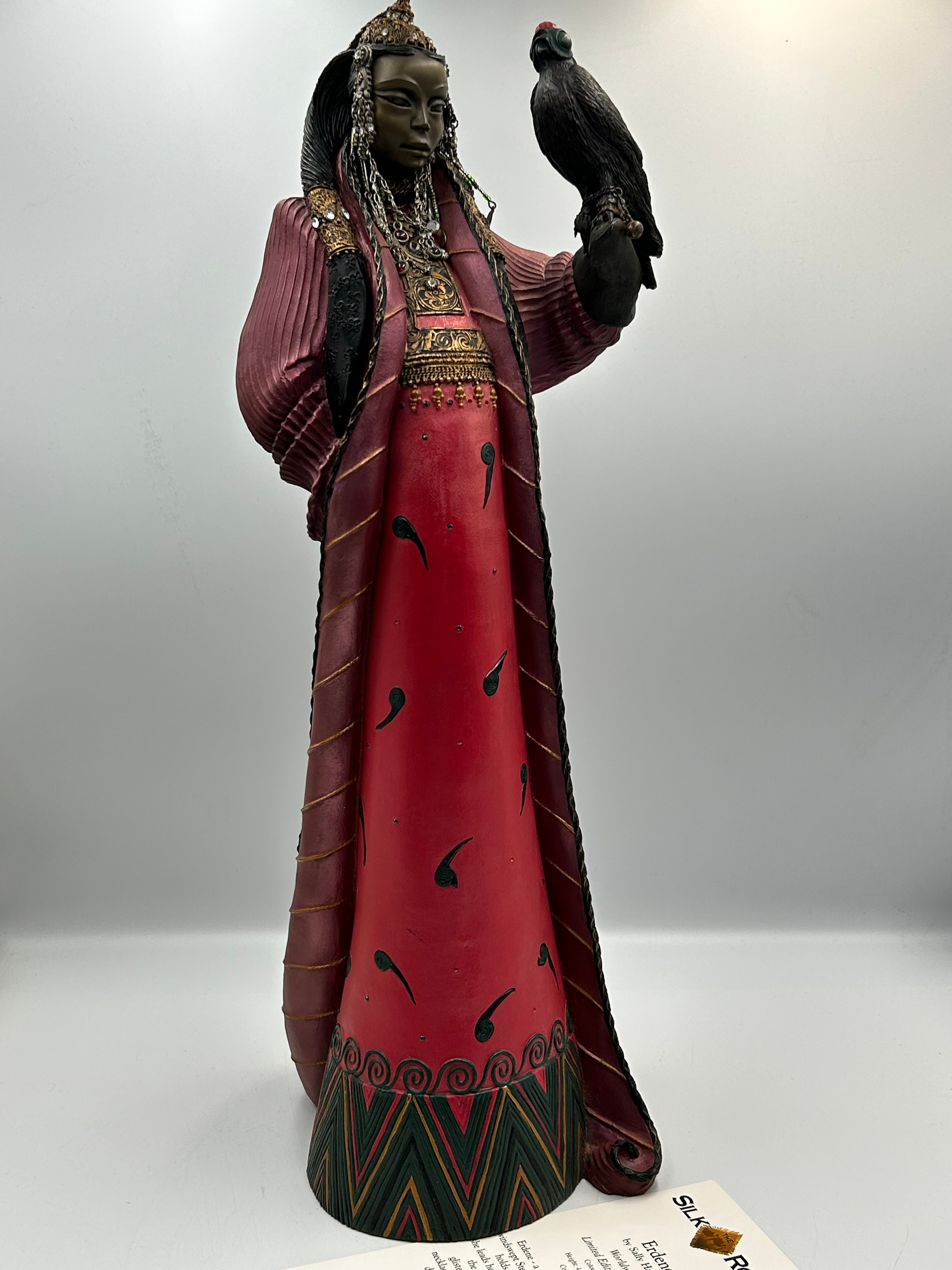 Soul Journeys The Silk Road, Erdene Polychrome Figurine by Sally Hamer, 18.5"