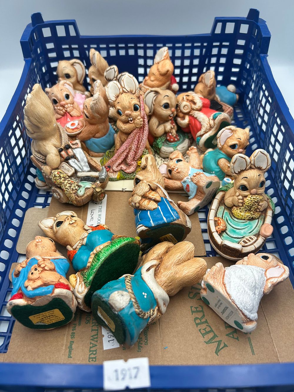 Lot 479: A Collection of Approximately 15 Mereside Artware The Woodlanders Resin Rabbit Figurines