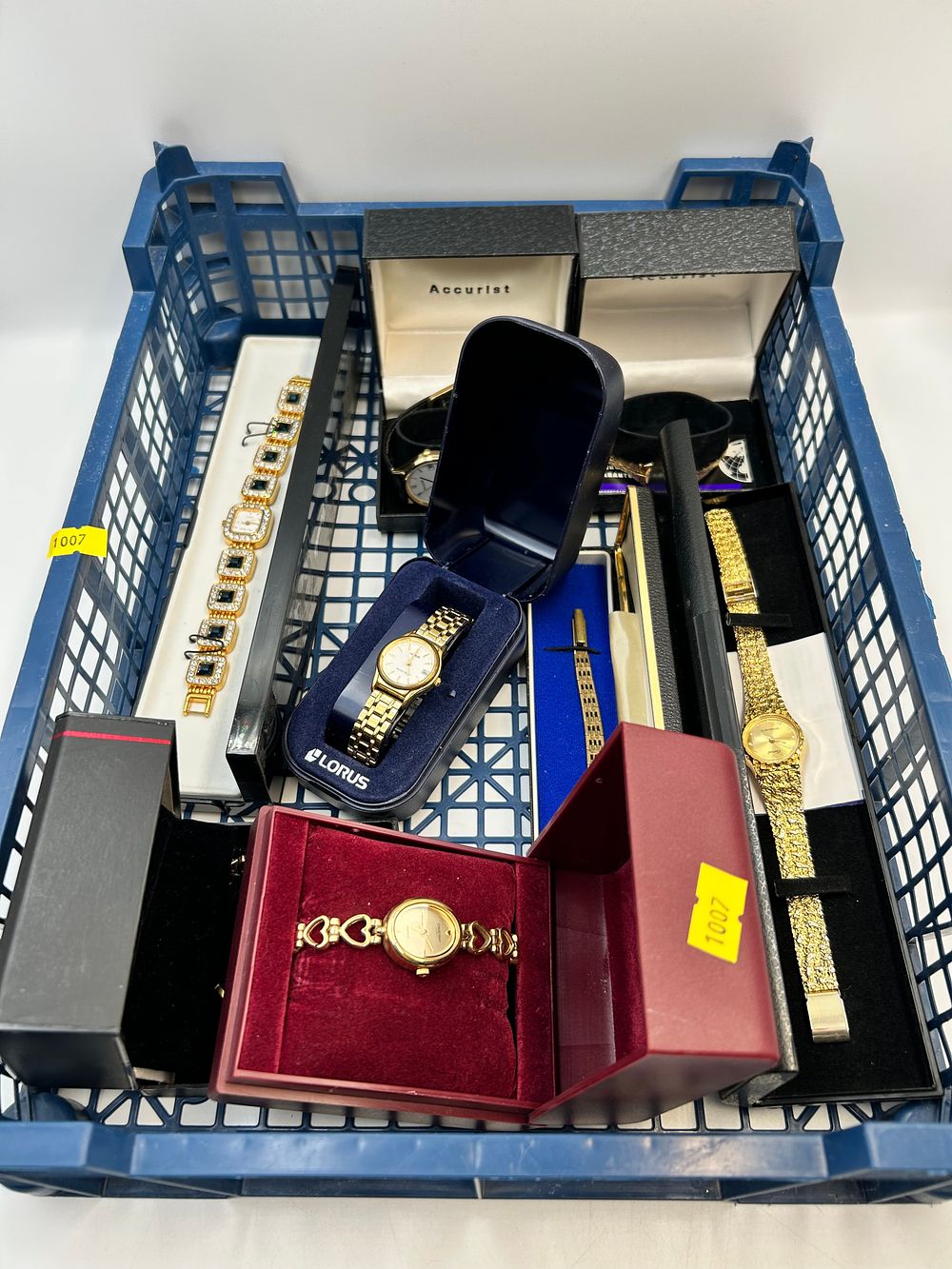 Lot 493: A Collection of  Boxed Gilt-Metal Effect Ladies' Wristwatches including Lorus and Accurist