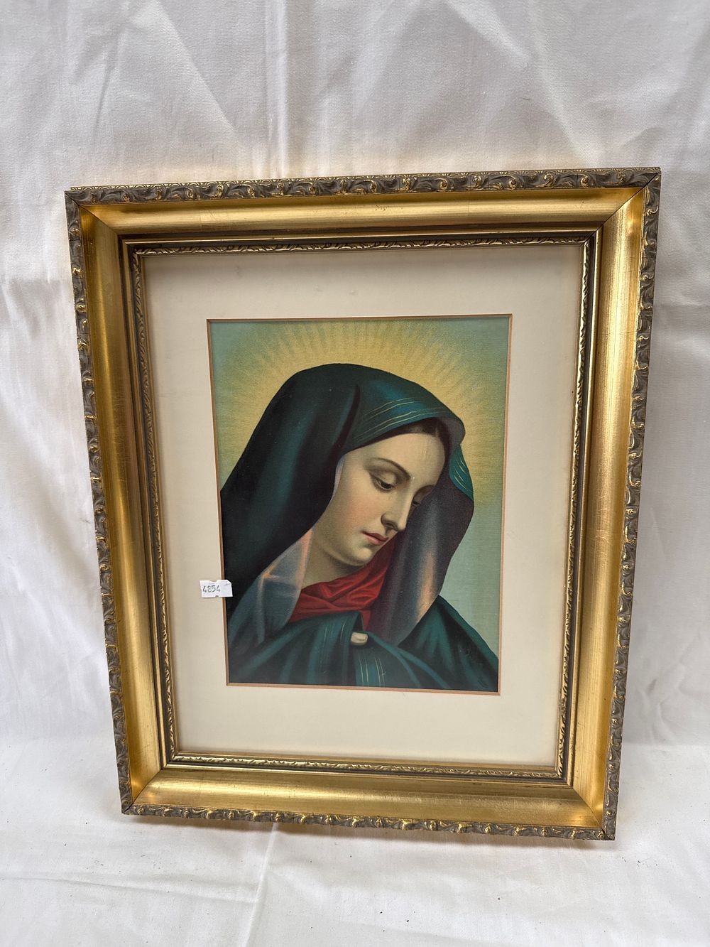 Lot 557: Mid-20th Century 'Mater Dolorosa'? Colour Print by Seibel? (Signed)