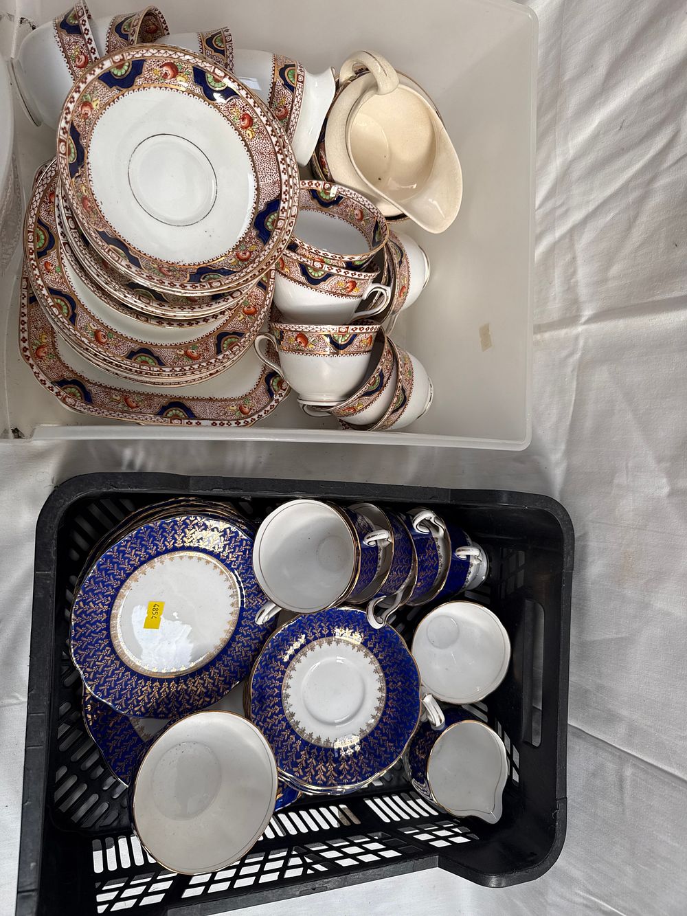 Lot 577: Mid-20th Century Bone China Teaware by Regal British China? and Queen Anne