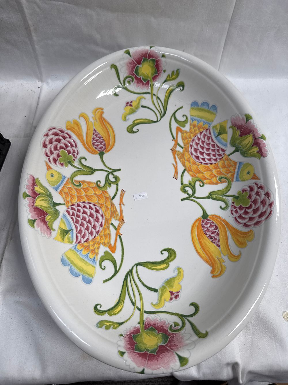 Lot 626: Ceramica Solimene Glazed Earthenware Oval Serving Platter