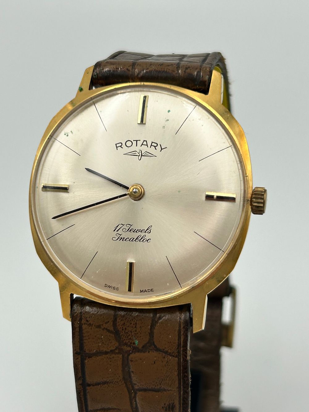 Lot 809: Rotary 17 Jewels Incabloc Gilt Metal Effect Wristwatch