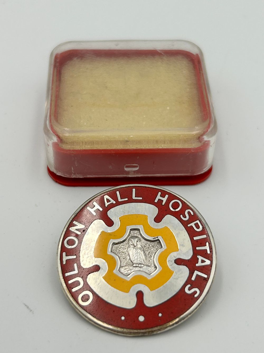 Lot 820: A Sterling Silver and Enamel Oulton Hall Hospitals Nursing Badge, Birmingham, 1990?