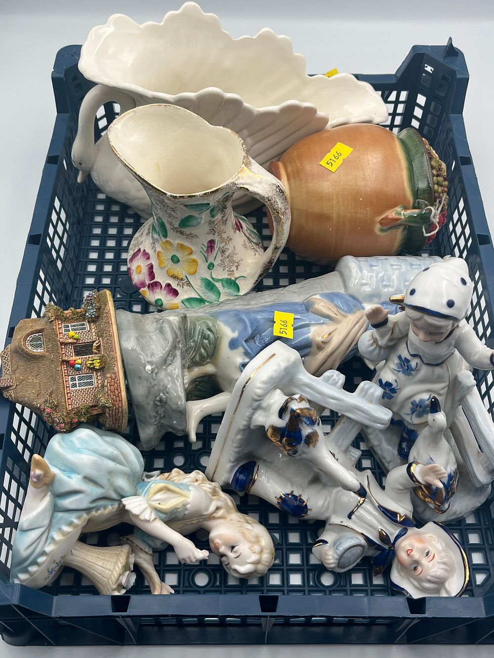 Lot 895: An Assortment of Porcelain? and Ceramic? Figurines and Decorative Domestic Wares