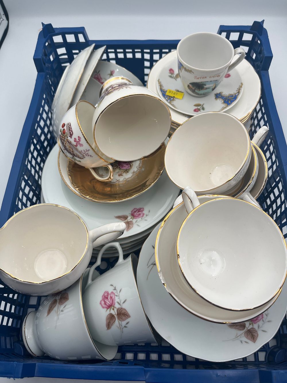 Lot 898: A Collection of Mid-20th Century? Porcelain Floral and Souvenir Teawares