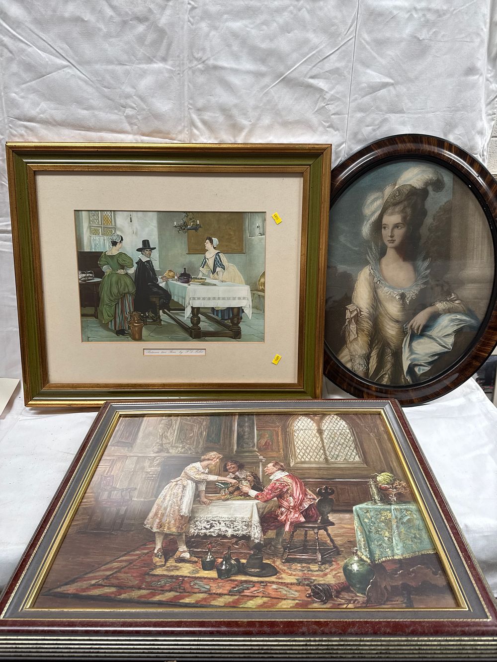 Lot 920: Late 19th Century? Framed Genre Prints by Frank Davis Millet? and Walter Dendy Sadler?, 25 x 22"