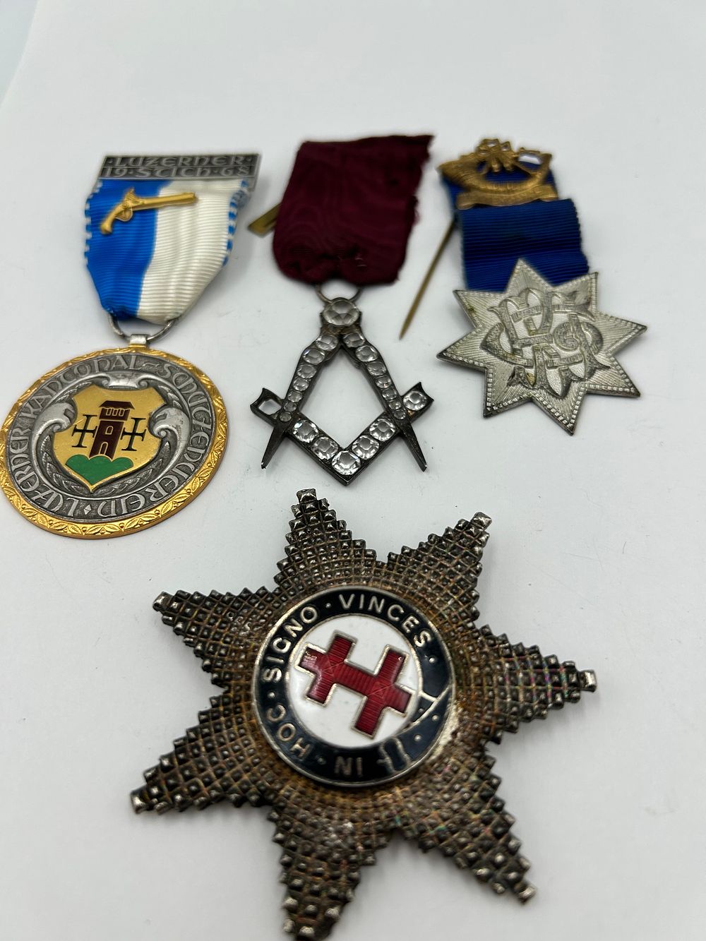 Lot 932: A Collection of Masonic and Swiss Shooting Medals and Fraternal Insignia