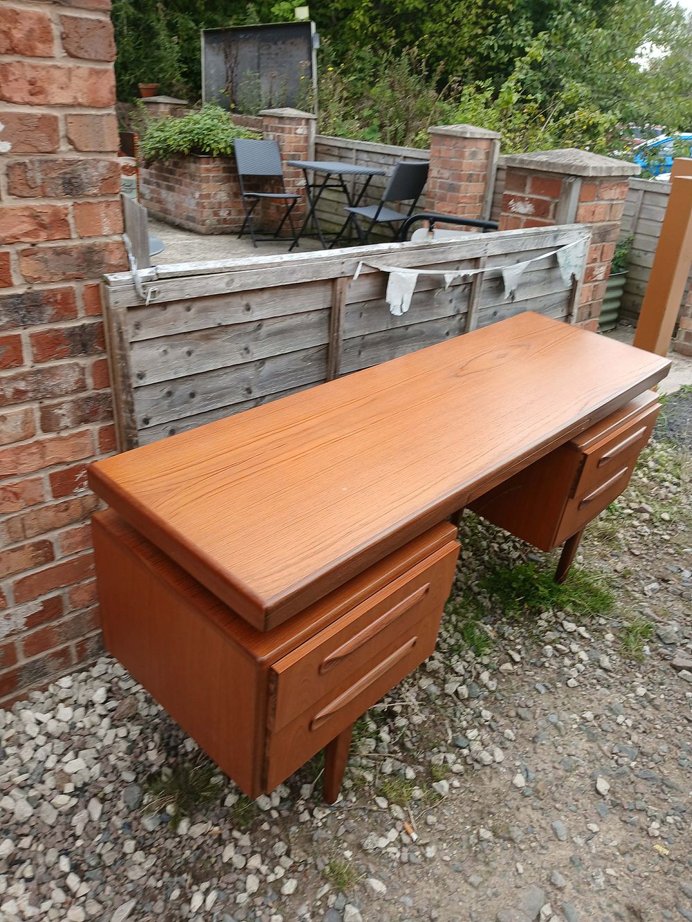 Lot 966: Mid-Century Teak Floating Top Desk by G Plan?