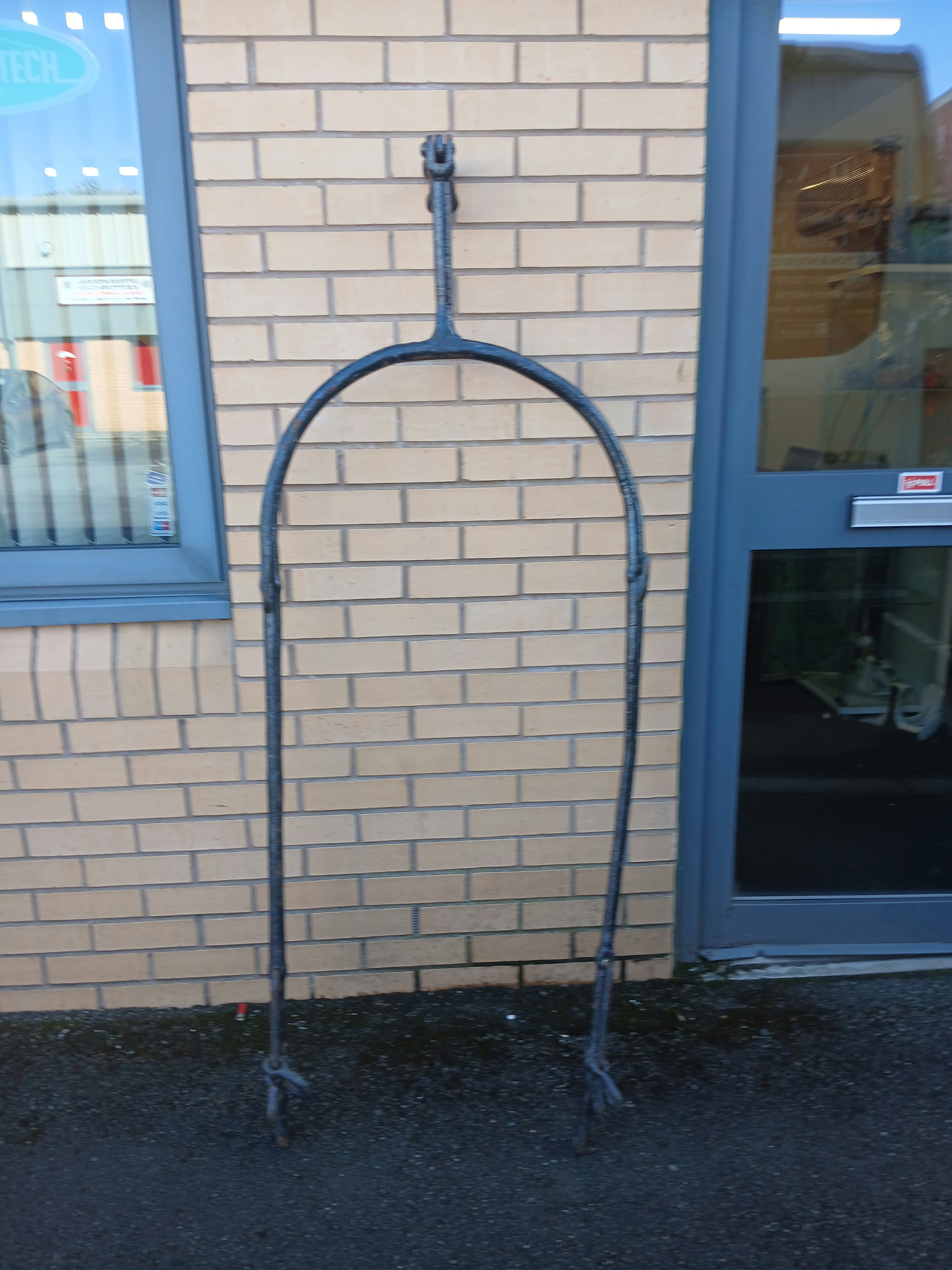 Late 19th Century Wrought Iron Horse Drawn Shaft Support