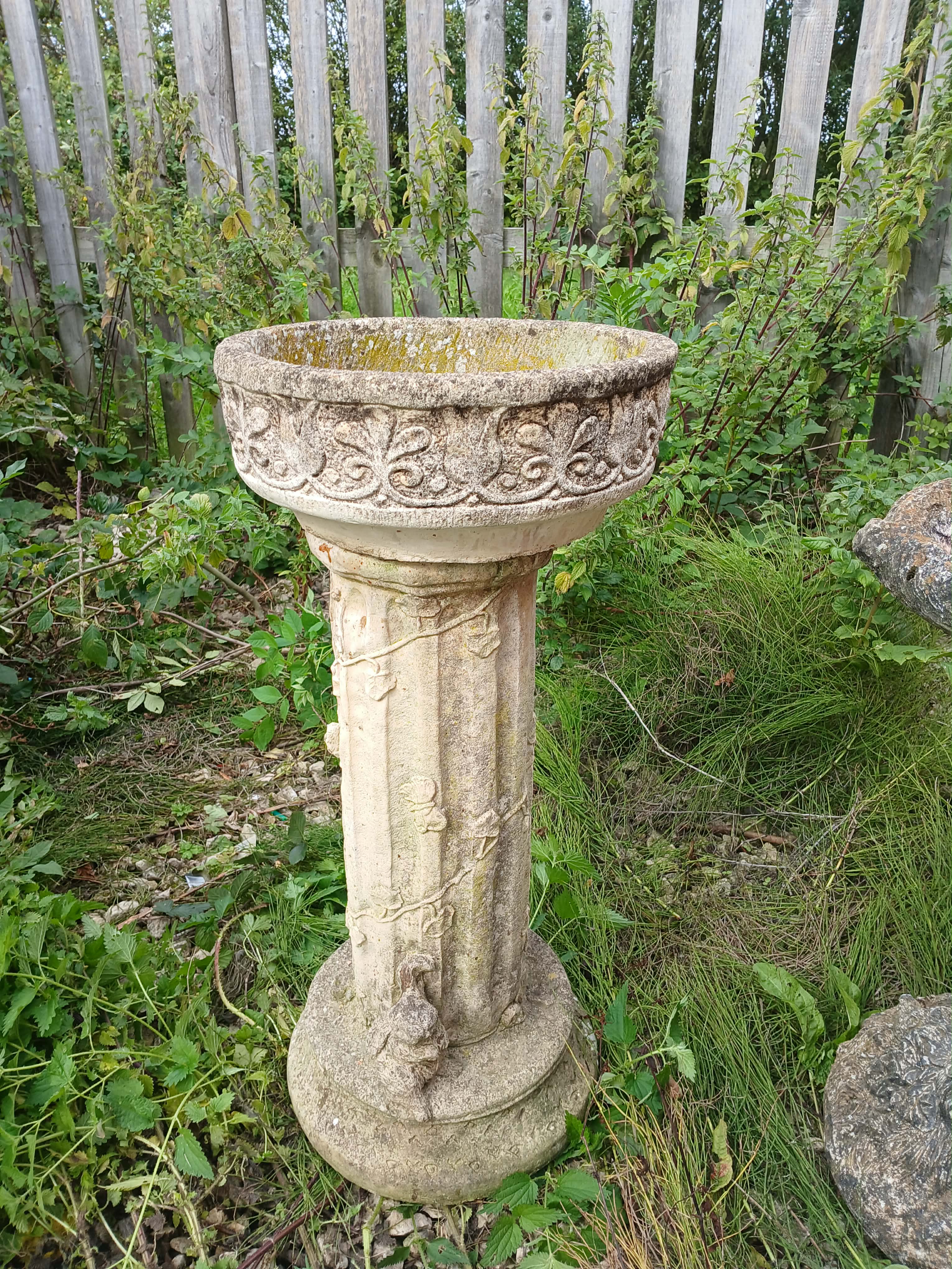 A Neoclassical Style Cast Stone Two Piece Garden Planter
