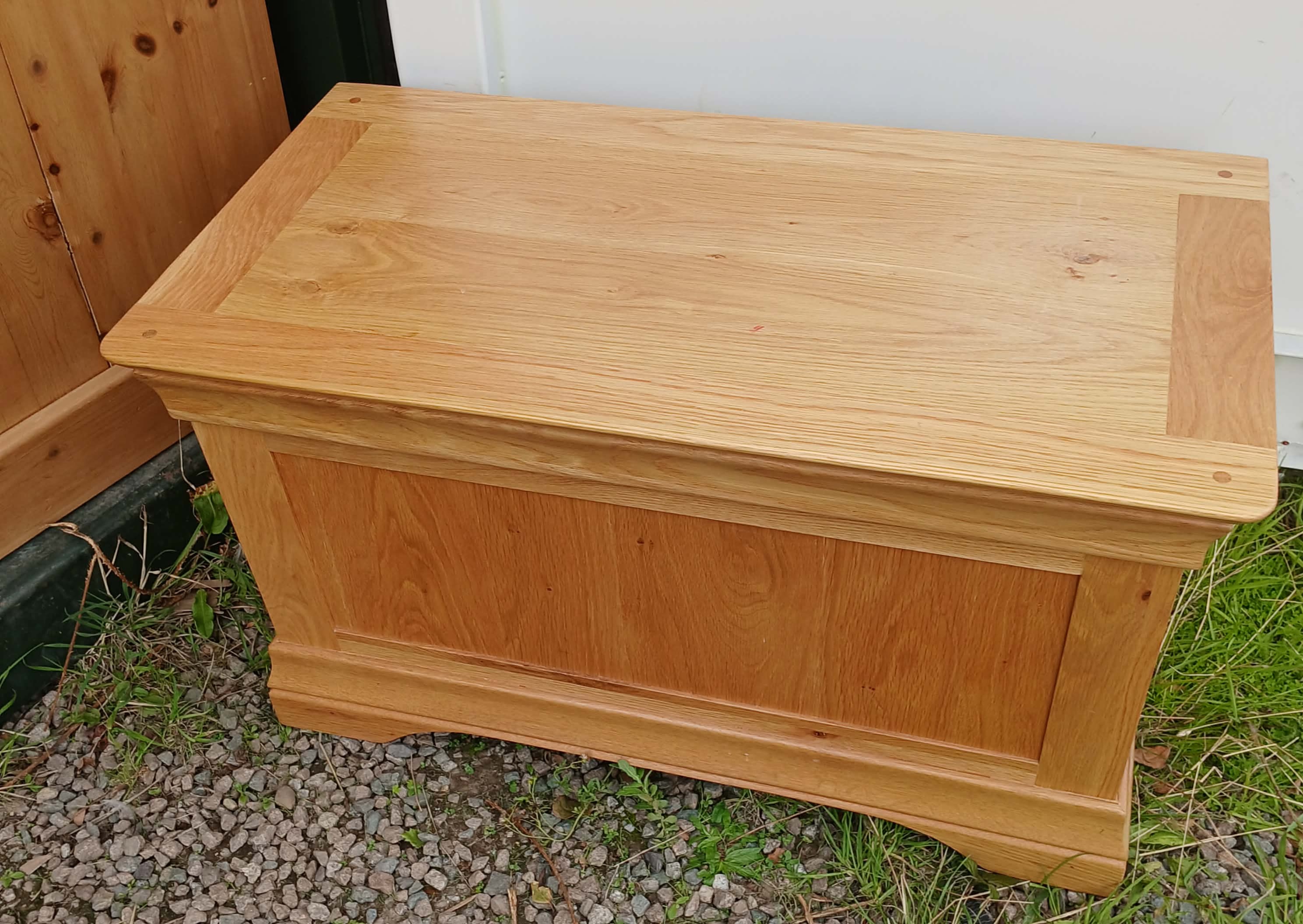 Contemporary Pine Blanket Chest or Ottoman