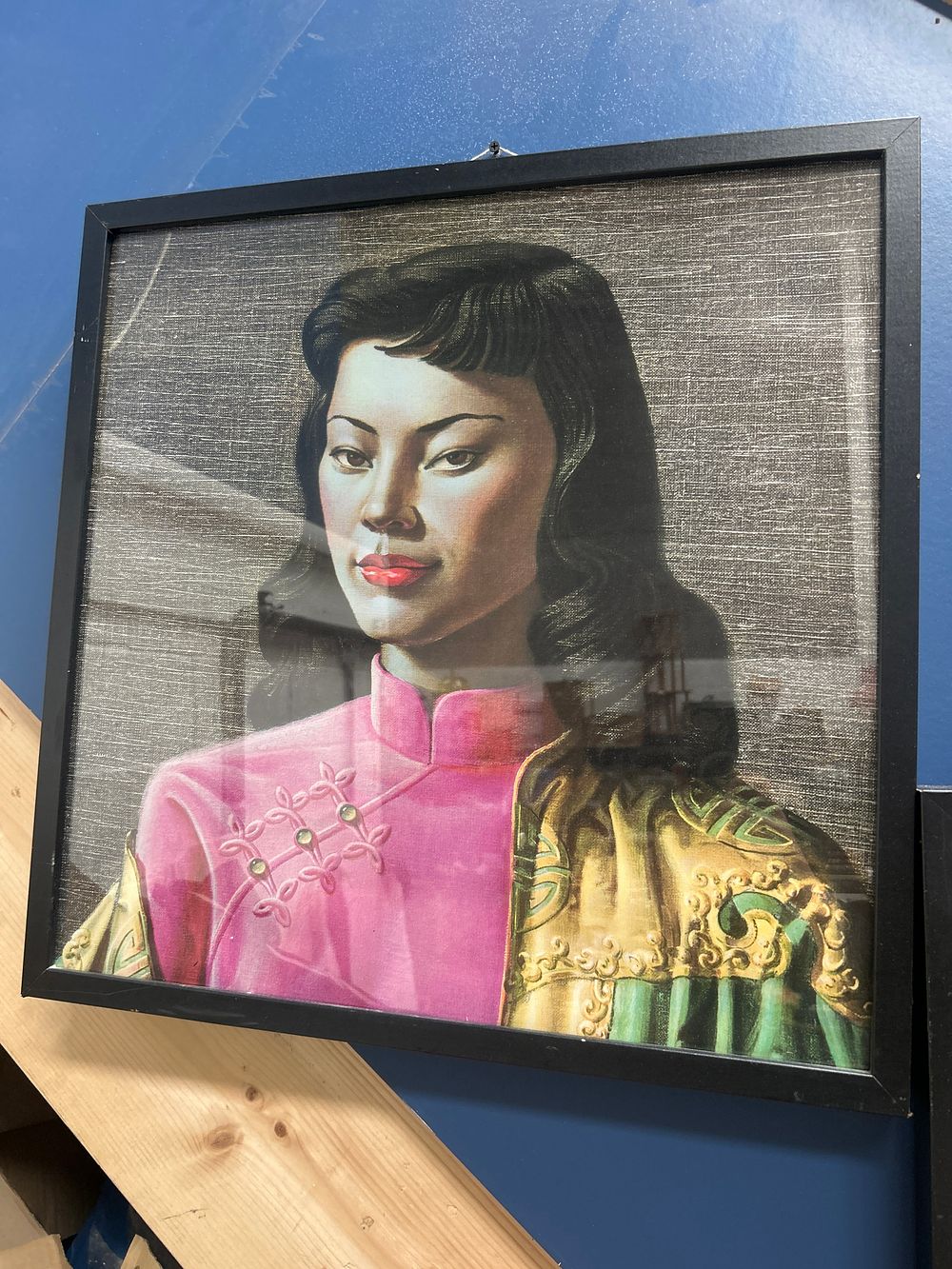 Lot 47: Mid-20th Century Vladimir Tretchikoff? Miss Wong Textured Print, 20 x 20"