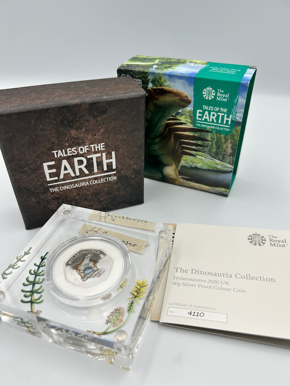 Lot 51: Royal Mint Silver Proof Hylaeosaurus Fifty Pence Coin, 2020