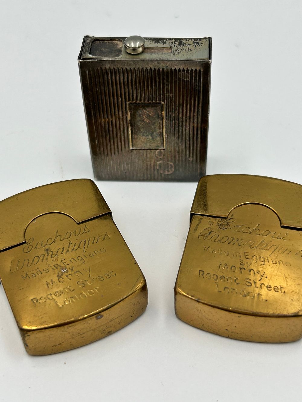 Lot 83: A Group of Morny London Brass and White Metal Vesta's etc