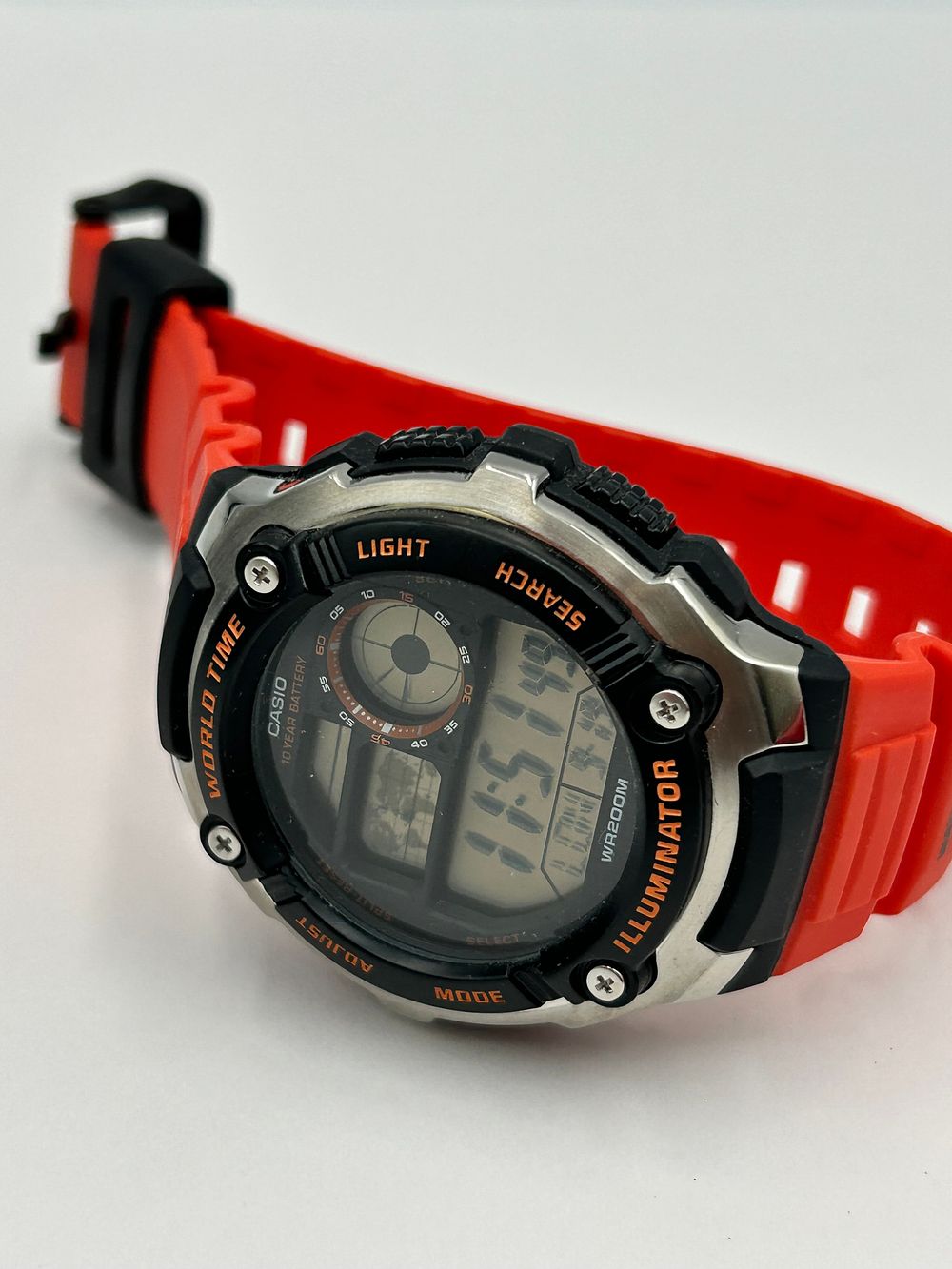 Lot 128: Casio AE-2100W-4AV Digital World Time Resin Wristwatch , Running When Listed
