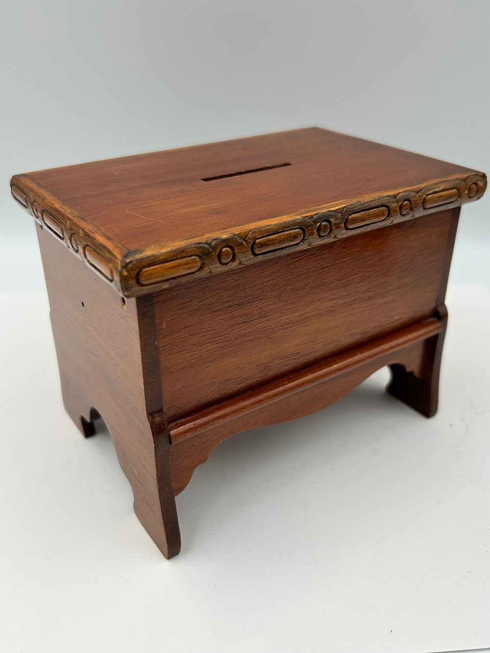 Lot 150: A Victorian Style Mahogany? Wooden Still Bank