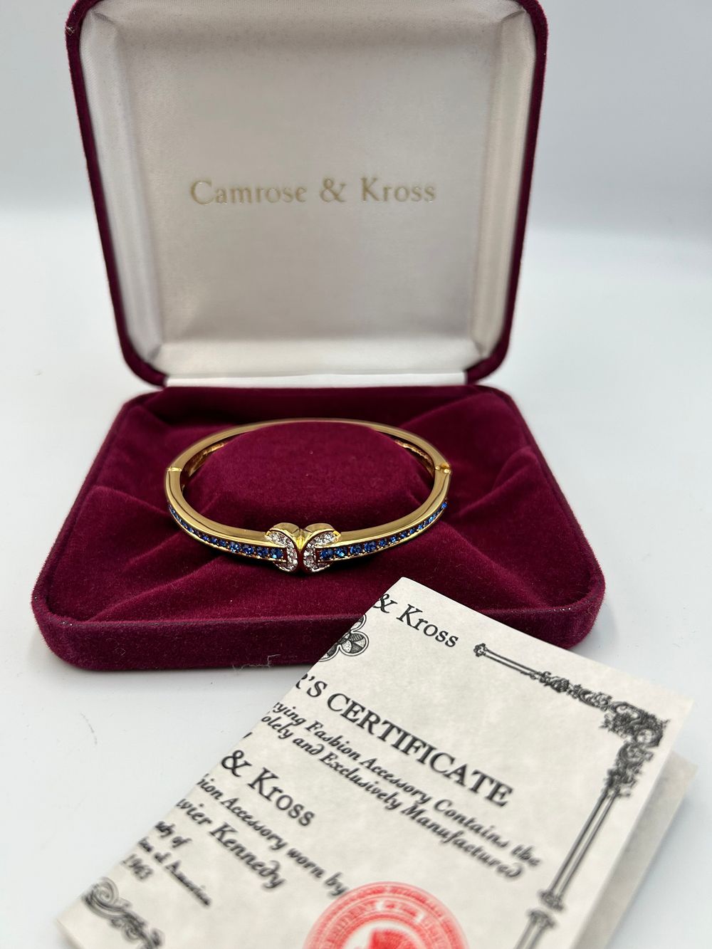 Lot 184: Camrose & Kross? Gilt-Metal Effect Hinged Bangle Bracelet
