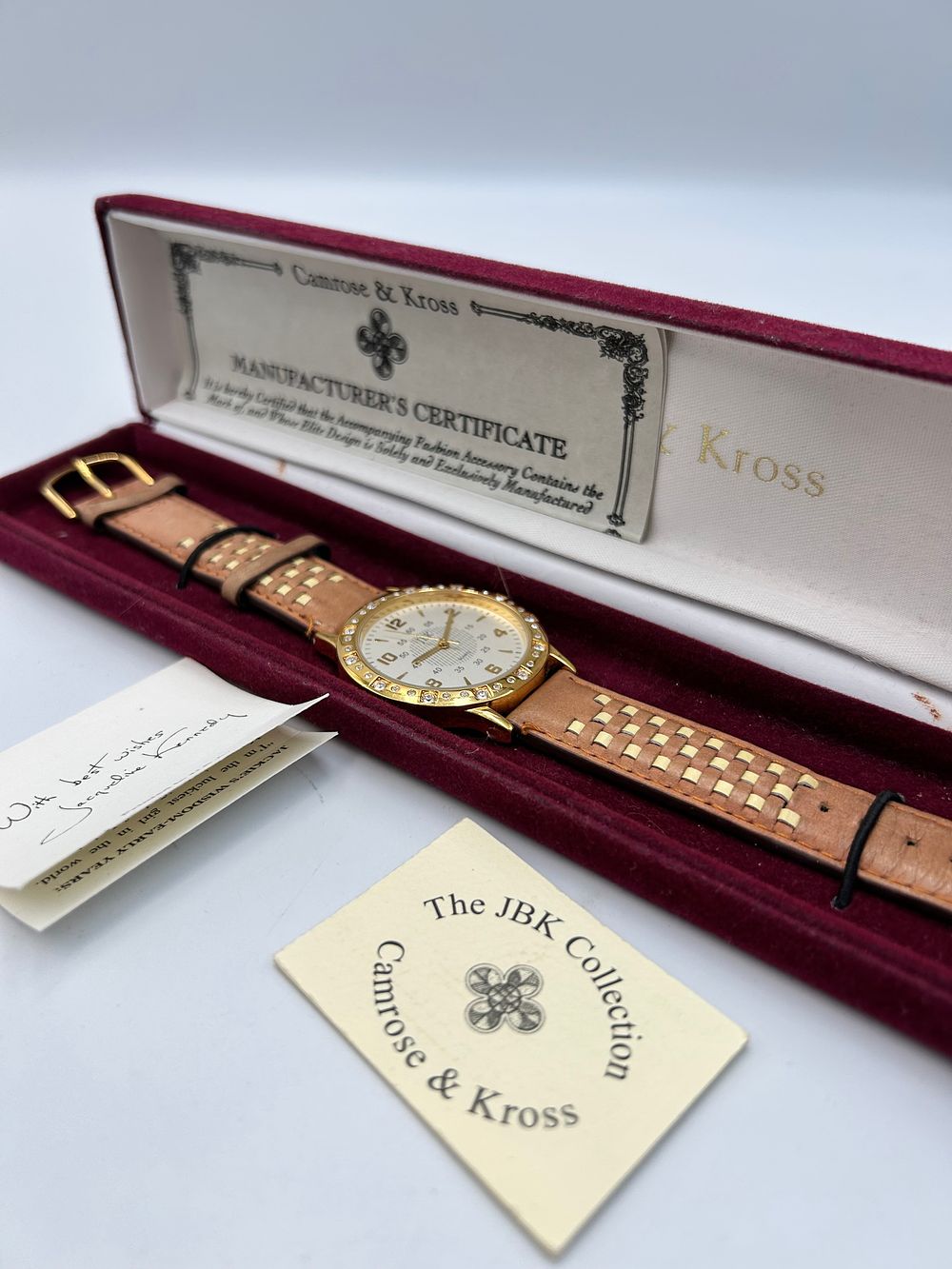 Lot 185: Camrose & Kross The JBK Collection Gilt Metal Effect Wristwatch