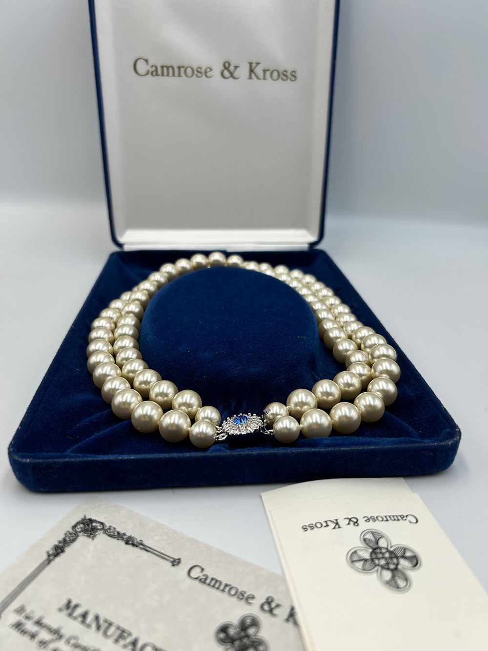 Lot 186: Camrose & Kross Cream Pearl Effect Double Strand Necklace