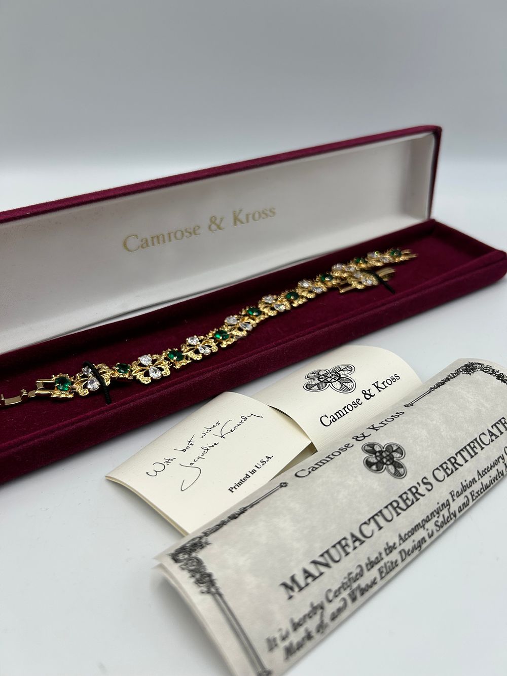Lot 187: Camrose & Kross Jacqueline Kennedy Collection Gilt Metal Effect Link Bracelet
