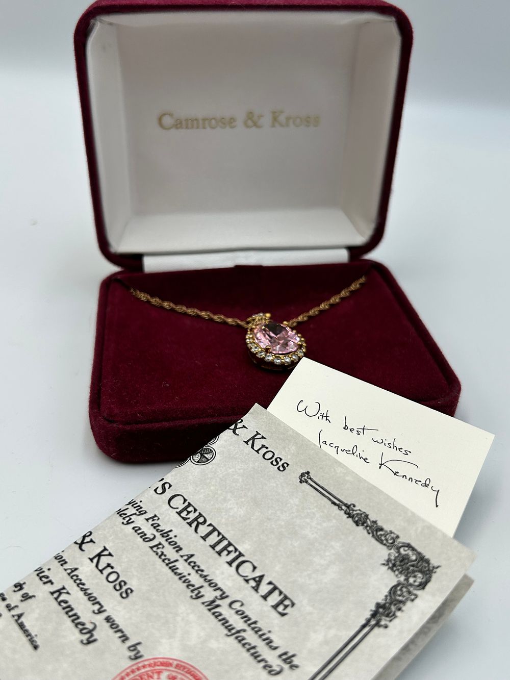Lot 191: Camrose & Kross Jacqueline Kennedy Collection Gilt Metal Effect Pendant Necklace