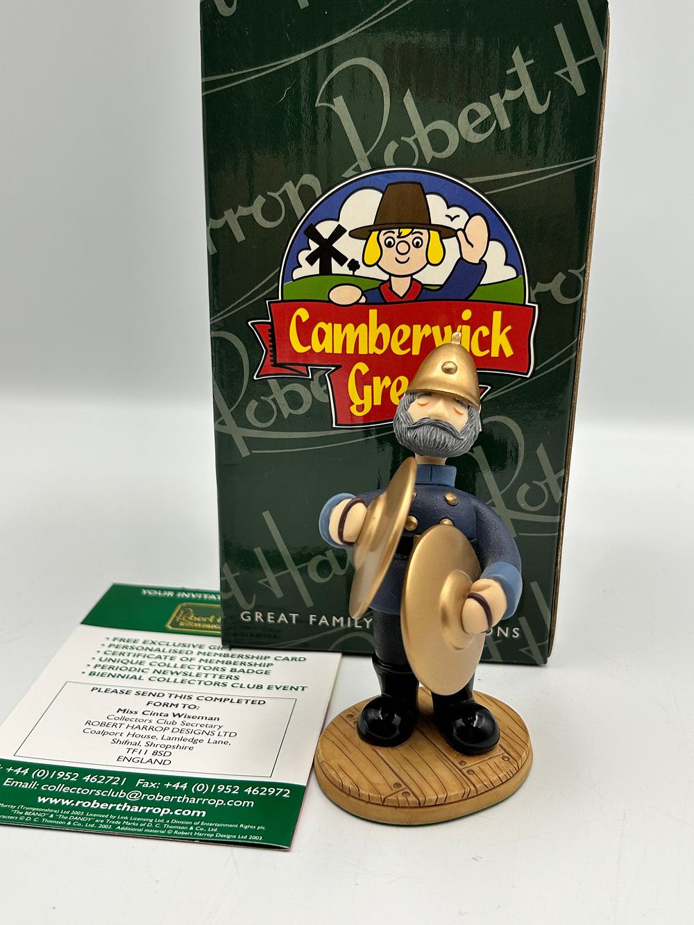 Lot 213: Robert Harrop Designs Limited Camberwick Green Barney McGrew Cymbals Figurine CG72