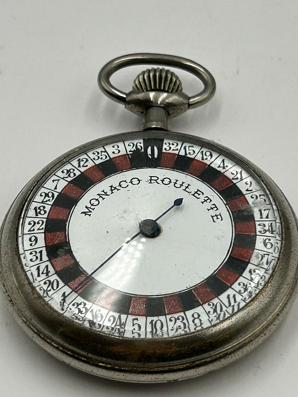 Lot 277: Monaco Roulette White Metal? Gambling Pocket Watch, Early 20th Century?