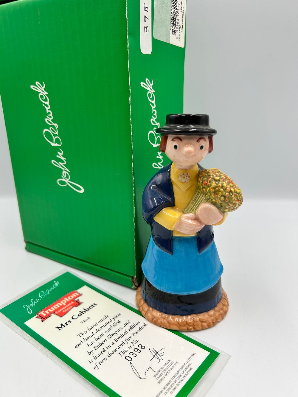 Lot 282: John Beswick Ceramic Figure Mrs Cobbett TR10 Camberwick Green Limited Edition