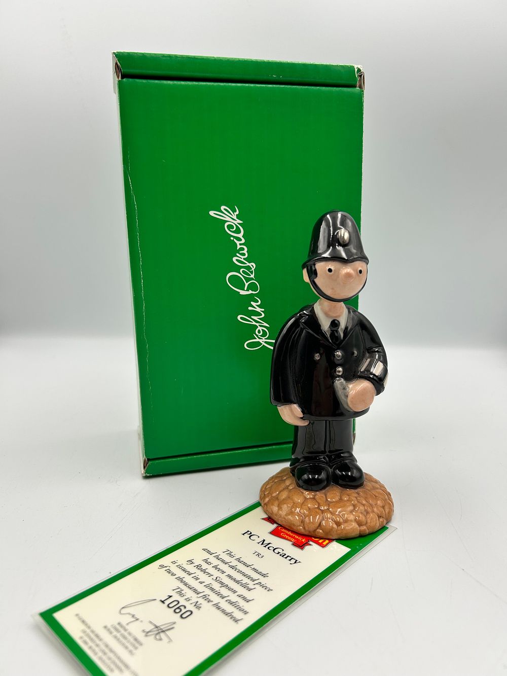 Lot 285: John Beswick Camberwick Green Ceramic Figurine PC McGarry TR3 Limited Edition 1060/2500