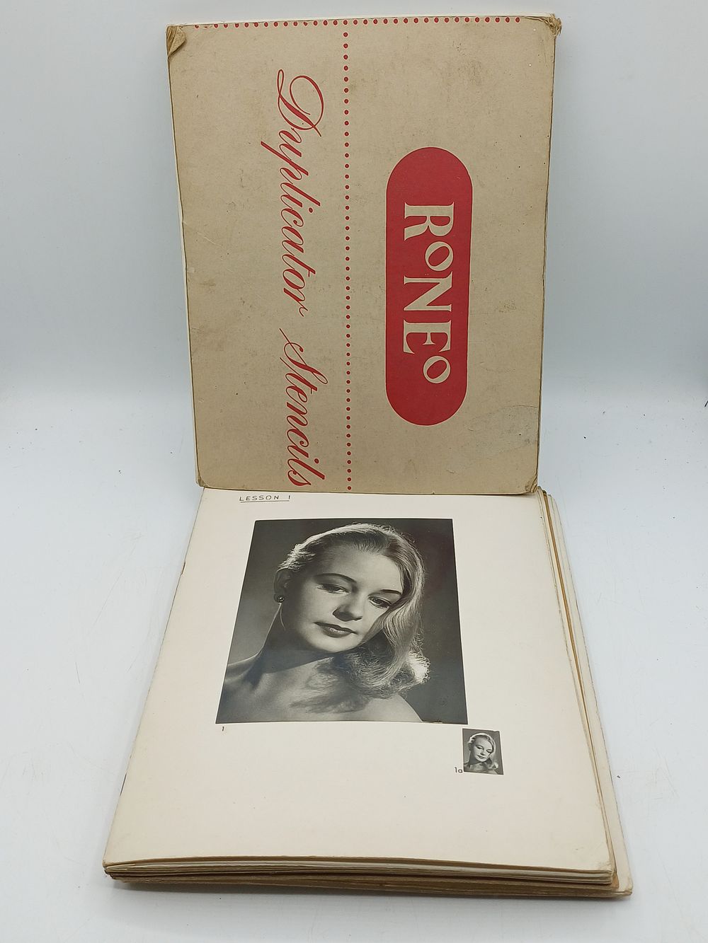 Lot 315: Roneo Duplicator Stencils Instructional Folder and Booklet, Circa 1960