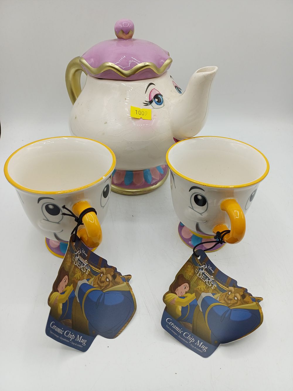 Lot 319: Paladone Disney Ceramic Beauty and The Beast Tea Set Trio
