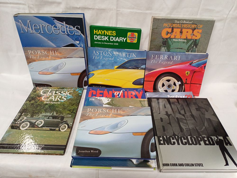 Lot 368: A Collection of Automotive and Popular Culture Hardcover and Softcover Books
