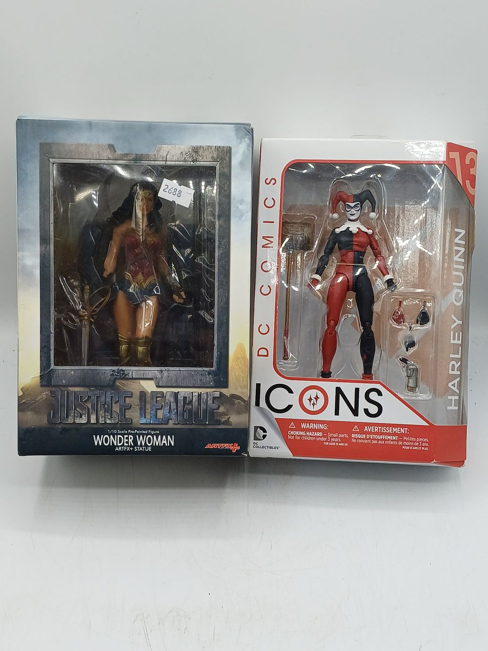 Lot 374: Two DC Comics Boxed Figures by DC Collectibles and Kotobukiya