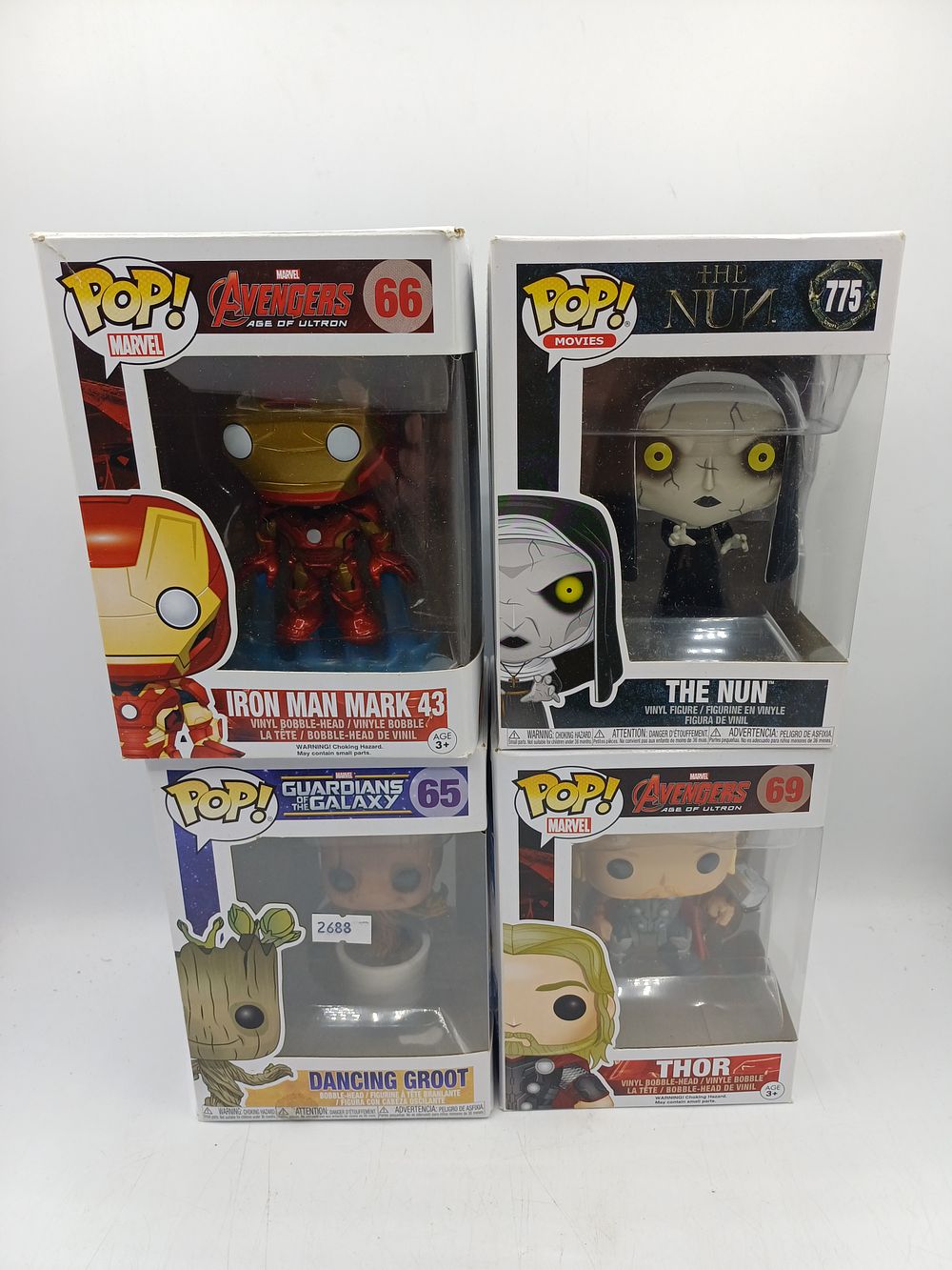 Lot 393: Funko Pop! Marvel and Movies Vinyl Figures, 65, 66, 69, 775