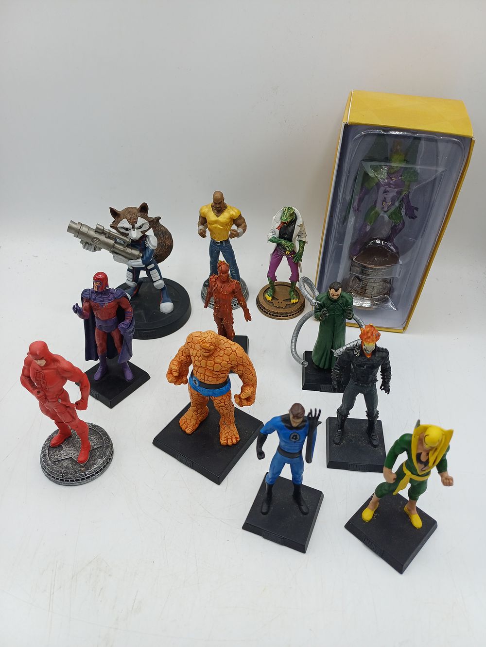Lot 396: A Collection of Eaglemoss? Metallic Resin Marvel Comics Superhero Figurines