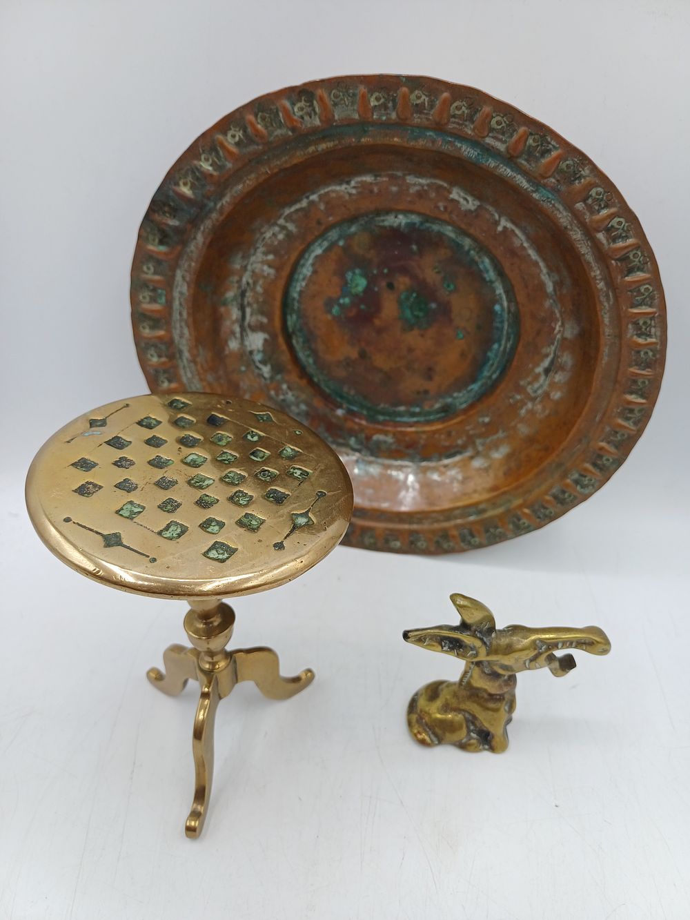 Lot 397: A Group of Middle Eastern? Brass and Wrought Copper Metalware