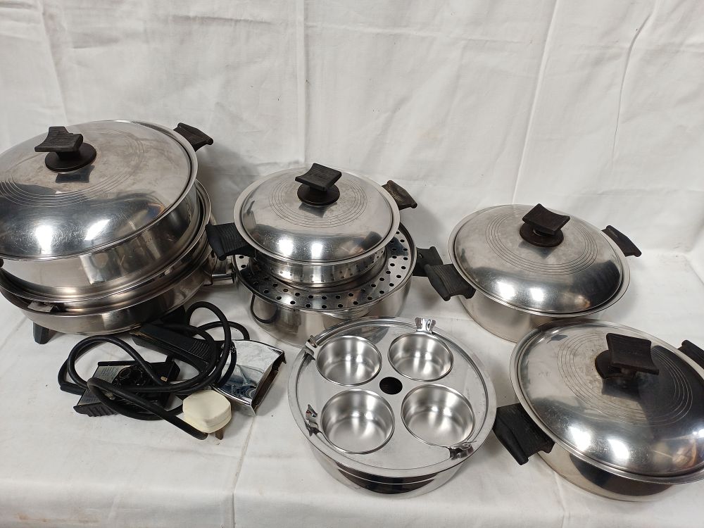 Lot 419: Rena-Ware 3 Ply 18-8 Stainless Steel Cookware Collection